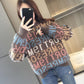 Autumn  Winter Ladies Sweater Women Half High Neck Long Sleeve Pullover Loose Outer Wear Casual Thick