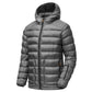 Men's Autumn and Winter Ultralight Classic Down Jacket Thick Warm Hooded Jacket Parka Casual Windproof Down Jacket