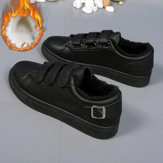 Winter Women Small White Shoes Women's Autumn and Winter All-match Flat Shoes Plus Velvet Warm Shoes Casual