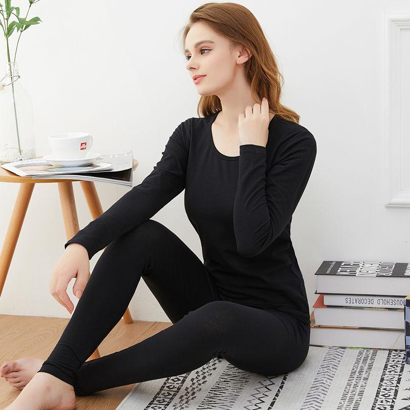 Thermal underwear women's suit thin section sexy body shaping cotton sweater Qiu Yi long trousers