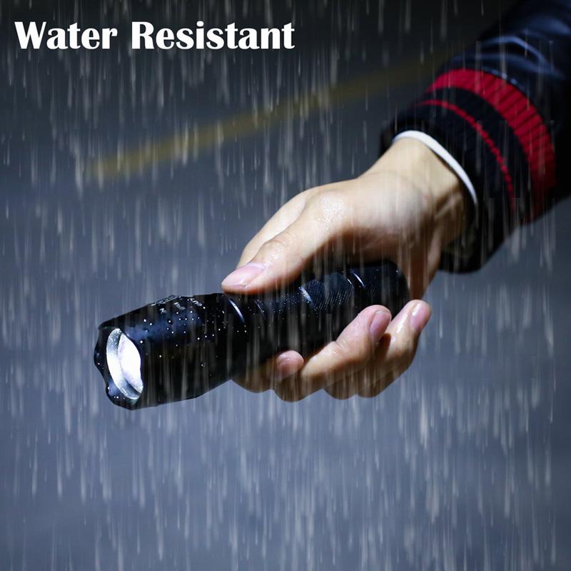 Powerful Waterproof LED Flashlight Portable LED Camping Lamp Torch Lights Self Defense Flashlight