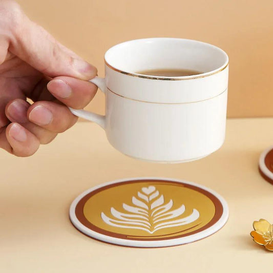 4 Packs of Nordic Coffee Pad Creative Insulation Pad Coaster Restaurant Simple Thickened Coaster