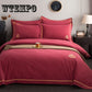 Comfortable Soft Cotton Quilt Set Bed Skirt Four-piece Lace Quilt Cover Solid Color Princess