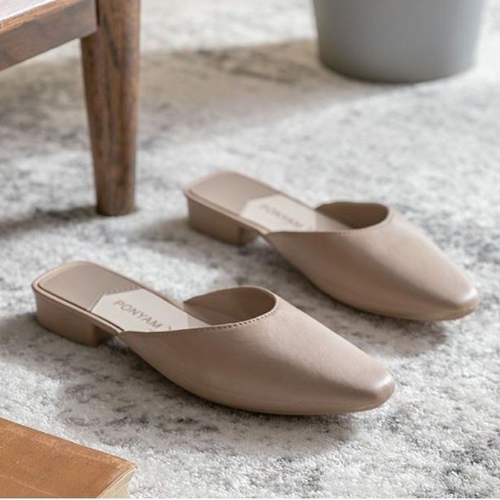 WTEMPO Slippers sandals Women Wrap toe Low-heeled Kick Lazy Flip Flop Beach Bedroom Home Go Out