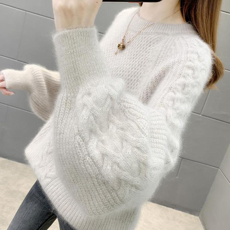 Round Neck Pullover Sweater Ins Women's Forest Loose Outer Wear Autumn and Winter New Lazy Style Knitted Bottoming Shirt