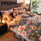 4pcs Home Bedding Sets Bed Linen Duvet Cover Flat Sheet Bedding Set Winter King Queen Bed Set