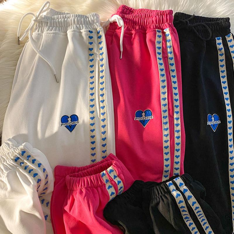 Small Sense of Design Side Strips Are Thin Harlan Tie-leg Slacks College Style Loose and Thin Trousers All-match Trousers
