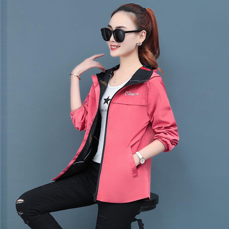 Women's Blouse Plus Size Jacket Jacket Women's Short Loose Spring and Autumn Casual Hooded