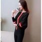 Autumn and Winter Loose Knitted Sweater Women Round Neck Pullover Bat Shirt Bottoming Long-sleeved Short Blouse