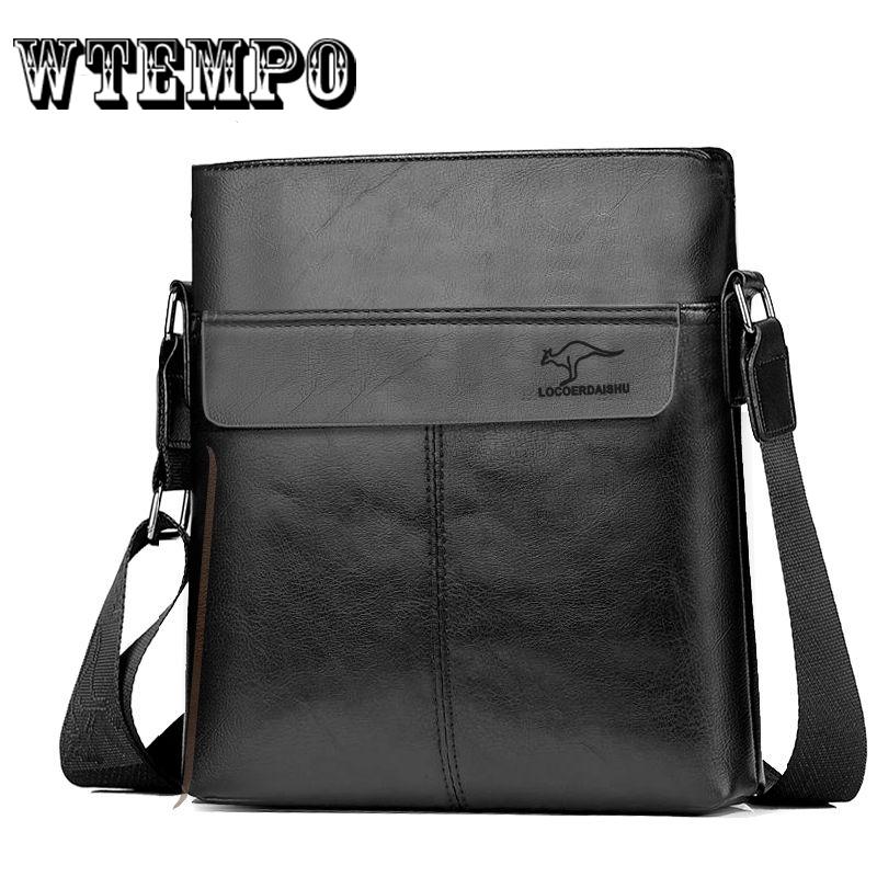 Fashion PU Leather Men's Messenger Bags Office Briefcase Bag Shoulder Bag Handbag