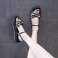 Roman Shoes Two-wear Sandals Women's Thick-soled Sandals and Slippers Lightweight Non-slip One-button Buckle Women's Simple Sandals and Slippers