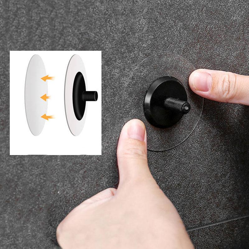 Wall-mounted Makeup Mirror Bathroom Bedroom Free Punch 360 Rotation Double-sided Mirror Three Times Magnifying Glass