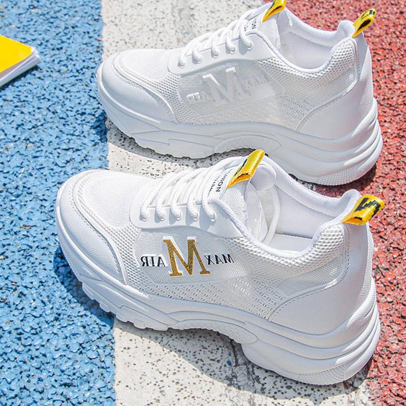 Ladies Glitter Chunky Sneakers Platform Casual Dad Shoes Sneakers Women Shoes Trainers Basket