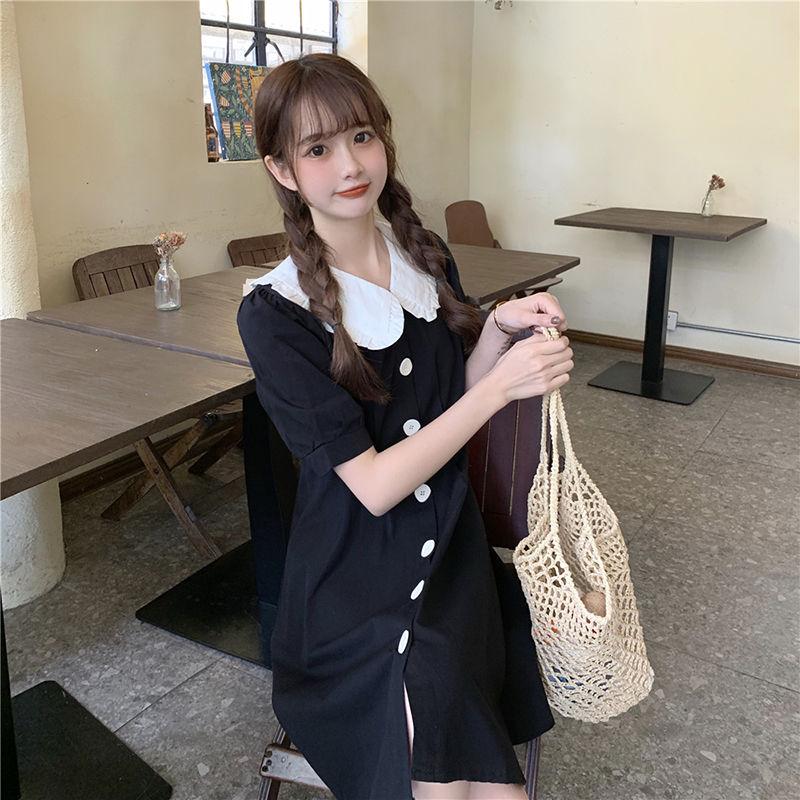 Female Summer Sweet Doll Collar Waist Show Thin Super Elegant Short Sleeve Slim Little Fresh Dress