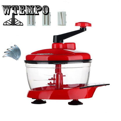 Dicing Machine Manual Food Chopper Vegetable Fruits Nut Onion Hand Power Mincer Blender Mixer