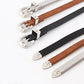 Belts Women Pu Leather Skinny Narrow Thin Buckle Waist Belt Adjustable Waistband Strap