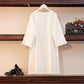 Big Bow Decoration Women Dress Girl Loose O-Neck Batwing Sleeve Casual Long T-shirt Dress Big Loose Home Comfort Outer Convenient