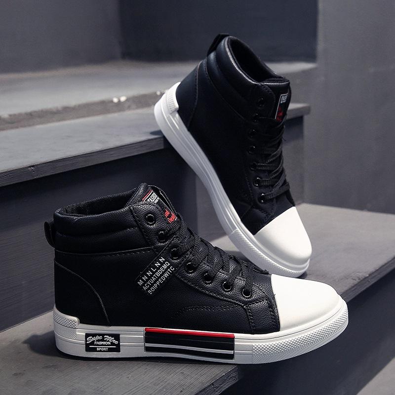 New Men's Warm Cut Fashion Trend Casual Shoes Student Shoes Sports Shoes Plus Velvet Optional