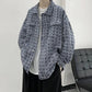 Small Fragrance Jacket Men and Women Spring and Autumn Loose American Jacket Wild Woven Plaid Top Men's Long-sleeved Warm Jacket