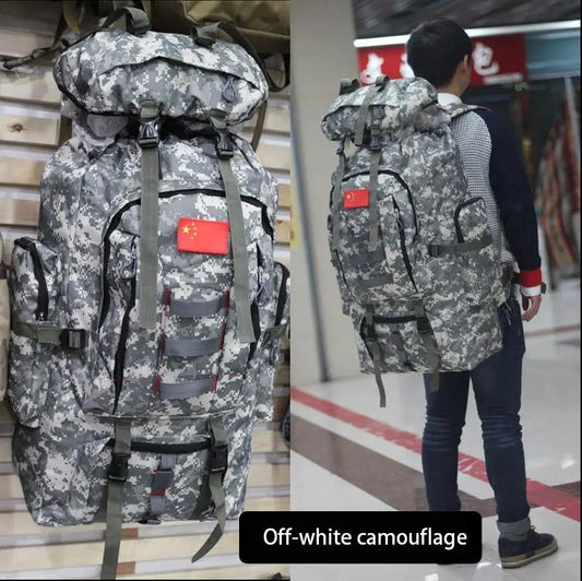 80L Super Large Capacity Waterproof Travel Backpack Men Outdoor Travel Backpack Multifunctional Camouflage Backpack