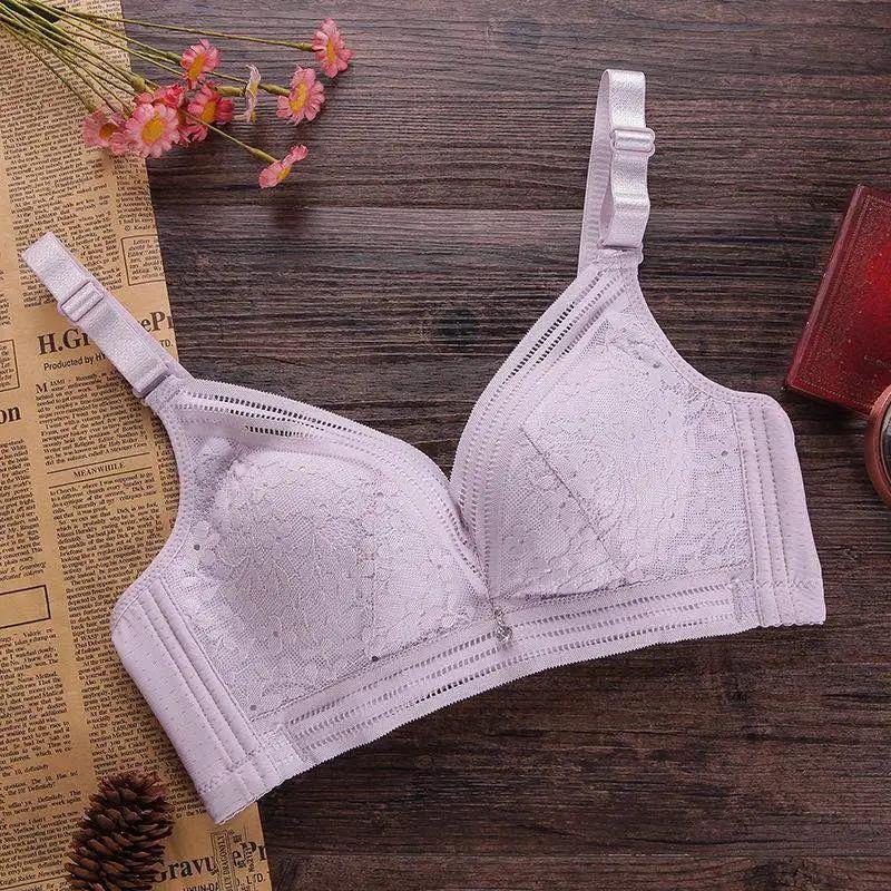 Summer Thin Sexy Lace Without Steel Ring Gather Upper Collection Auxiliary Breast Adjustment Type Women's Underwear Bra