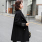 Fashion Winter Jacket Women's Double Breasted Mid-length Wool Coat Solid Color Loose Female Woolen Jacket Plus Size S-XL