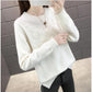 Autumn and Winter Fashion Sweater Knitted Beading Decoration Bottoming Shirt Solid Color All-match Blouse