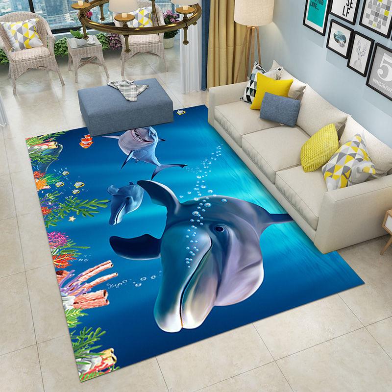 Modern 3D Carpet Bedroom Bedside Living Room Sofa Carpet Entrance Hall Door Mat Floor Mat Bedroom Kitchen Non-slip Mat