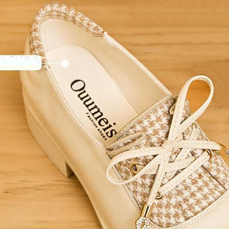 Ladies Style Gentle Shoes Women Spring All-match Women's Shoes Retro Single Shoes Mid-heel Small Leather Shoes
