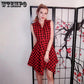 Summer Women Long Shirt Dress Plaid Sleeveless Sexy Blouse High Waist Midi Dresses Plus Size Slim Irregular Hem Casual Dress