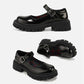 Korean Style All-match Retro British Style Leather Shoes Japanese Women's Small Leather Shoes Thick-soled Round-toe Thin Women's Shoes