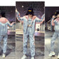 Sportswear Women's Suit Spring and Autumn Hip-hop Tide Brand Ins Fashion Leisure Loose Age-reducing Sports Two-piece Suit