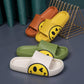 Summer Couple Cute Smiley Slippers Women's Non-slip Thick-soled Slippers Men Outdoor Beach Flip-flops EVA Home Slippers