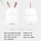 300ML Mini Air Humidifier Cute Rabbit USB Aroma Essential Oil Diffuser Colorful Night Light Car Office Air Purifier Mist Maker