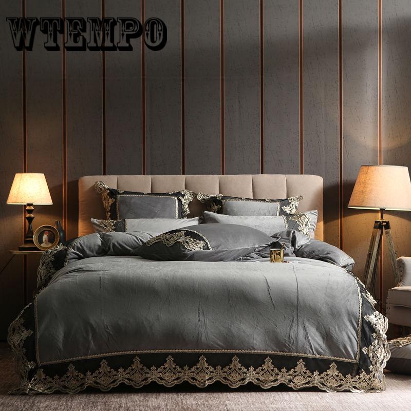 Brand Winter Bedding Set Velvet Fleece Bedding 4pcs/set Duvet Cover Flat Sheet Pillowcase