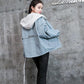 Spring and Autumn Loose Leisure All-match Sports Cardigan Windbreaker Hooded Female Coat