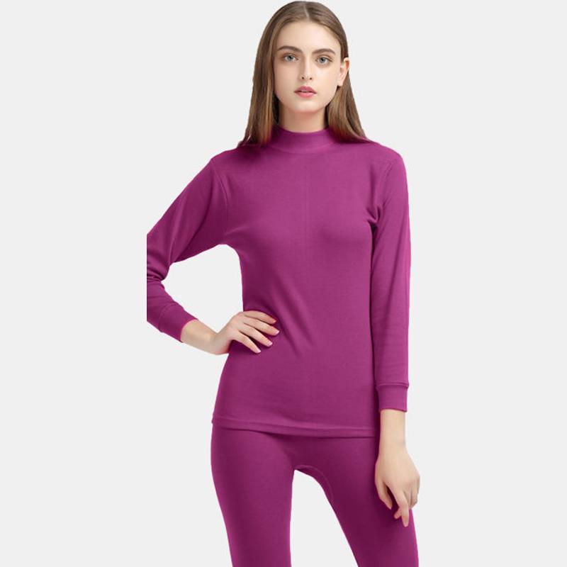 Women Long Sleeve Thermal Underwear Winter Thicken Tight Suit Sexy Pajamas Autumn Windproof Soft Lining High Elasticity Slim Comfortable Breathable
