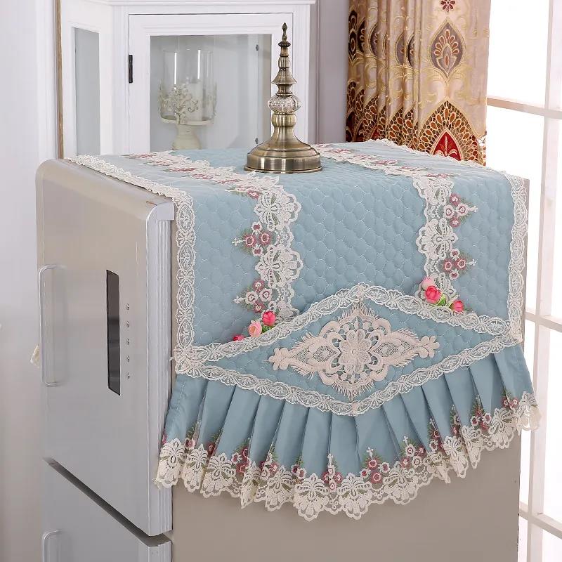 Thickened Fabric Lace Refrigerator Towel Refrigerator Cover Dust Cover Refrigerator Cover