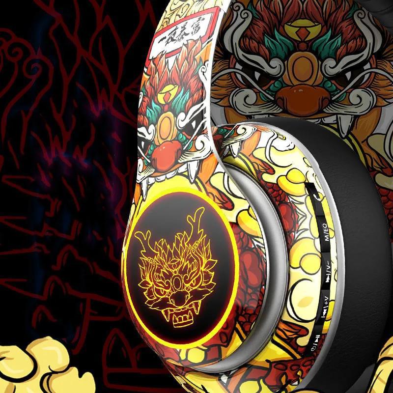 Guochaolong Wireless Bluetooth Headset Six Kinds of Sound Effects Music Games Calls Ultra-clear Sound Quality Personalized Mobile Phones Computers