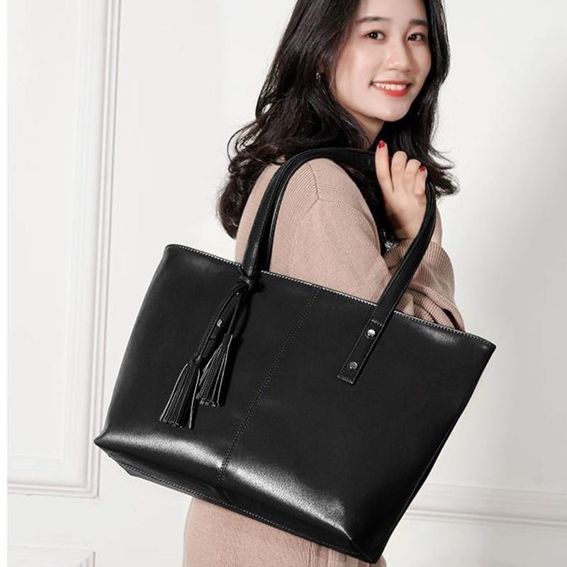 Women's Large-capacity Leather Texture Fashion and Convenient Shoulder Bag Portable Diagonal Bag