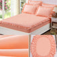 Skin-friendly Printing Mattress Protector Three-piece Set of Cotton Bedspread and Pillowcase Bedding