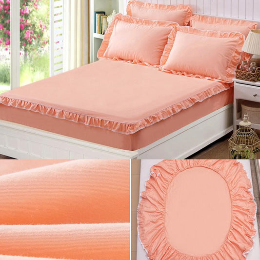 Skin-friendly Printing Mattress Protector Three-piece Set of Cotton Bedspread and Pillowcase Bedding