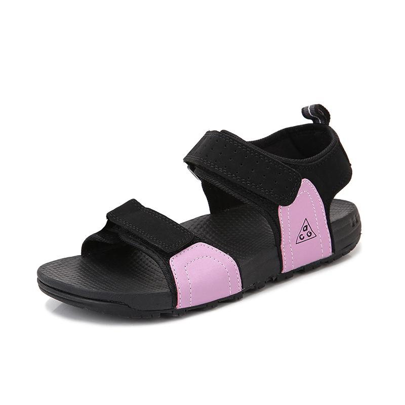 Summer Velcro Women's Sandals Thick-soled Fashion All-match Flat Shoes Mid-heel Sports Casual Sandals