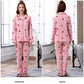Women's Long Sleeves Pajamas Set Cute Printing Cardigan Spring Autumn Homewear Lapel Loose Comfortable Pyjamas Suits