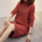 Sweater Women's Mid-length Half High Neck Long-sleeved Pullover Autumn and Winter Bottoming Sweater