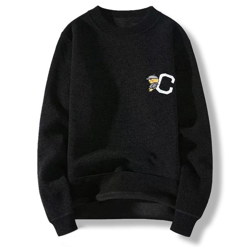Men's Sweater Autumn and Winter Models Plus Velvet One Velvet Base Men's All-match Knitted Sweater Top