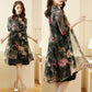 Chiffon Shirt + Dress 2pcs Suit  Women's Sun Protection Clothing Sun-Dress Mid-length Plus Size Shawl Loose Outer Chiffon Cardigan Thin Coat Beach