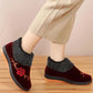 Women's Winter Flat Cotton Shoes Female Large Size Plush Thickened Soft Sole Anti Slip Embroidered Cotton Shoes