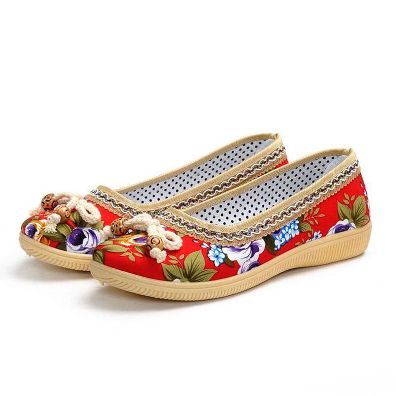 Breathable Lazy Shoes Mother Shoes Fashion Cloth Shoes Old Beijing Flat Shoes Soft Shoes Driving Shoes