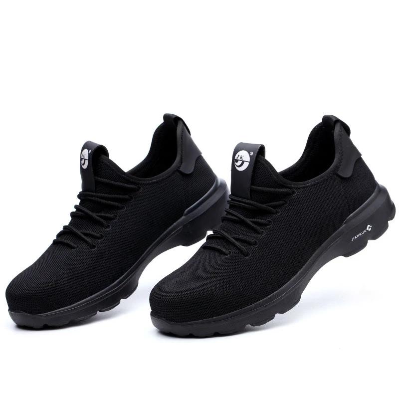 Indestructible Shoes Men Safety Shoes Steel Toe Puncture-Proof Work Boots Lightweight Breathable Work Sneakers